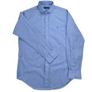 Blue Polo Ralph Lauren Classic Fit Long Sleeve Polo Shirt - Sz M (New Condition)